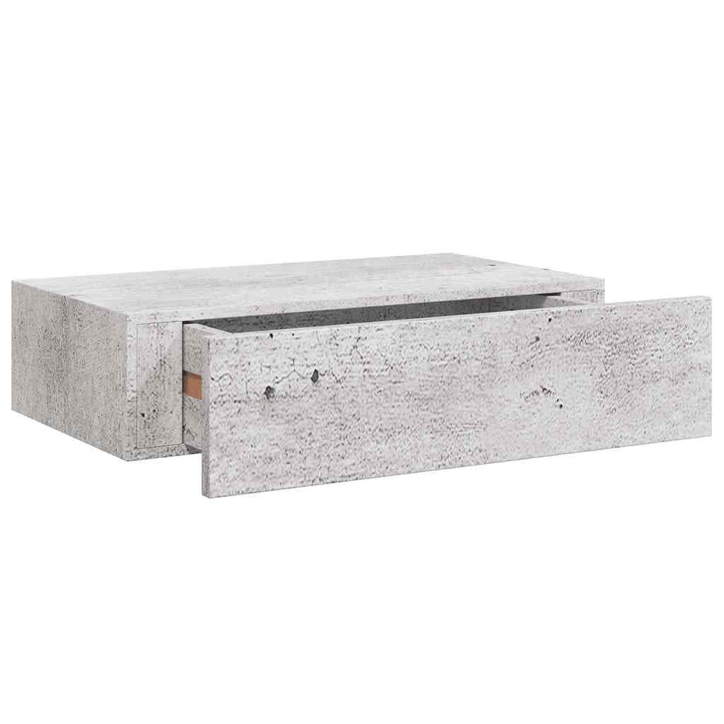 Wandregal mit Schublade Weiß 40x23,5x10 cm MDF