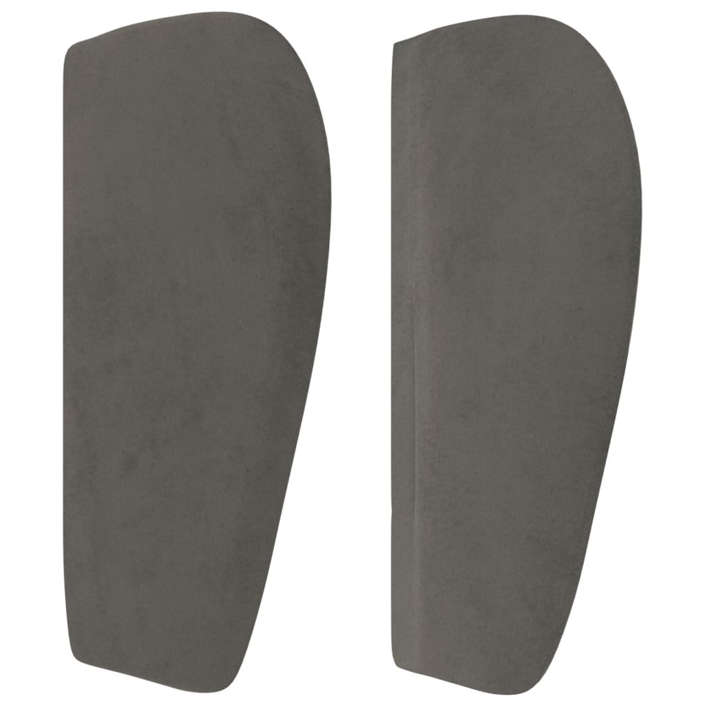 Kopfteil mit Ohren Dunkelblau 93x23x78/88 cm Samt