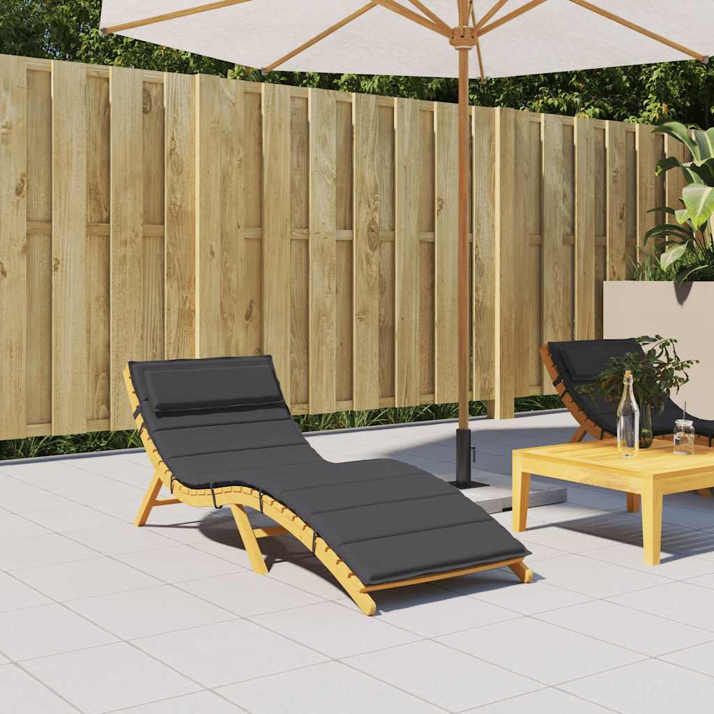 Sonnenliegen-Auflage Grau 180x60x4 cm Oxford-Gewebe