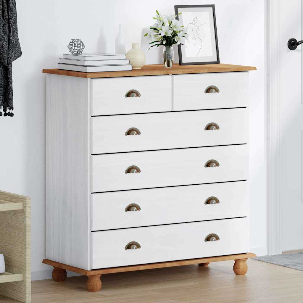 Schubladenkommode mit Schubladen ASKIM Braun 91 x 40 x 95,5 cm