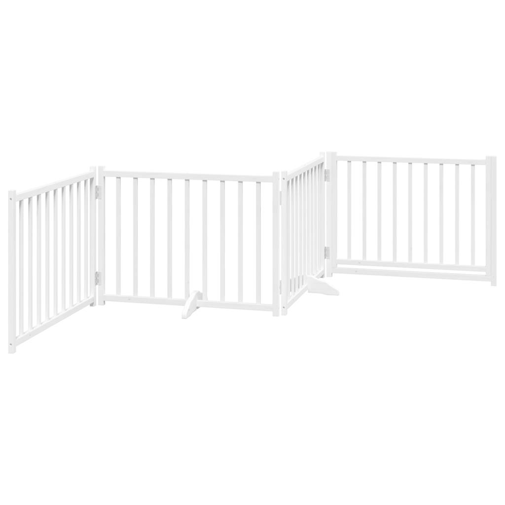 3-tlg. Hundetor Faltbar 150 cm Massivholz Tanne