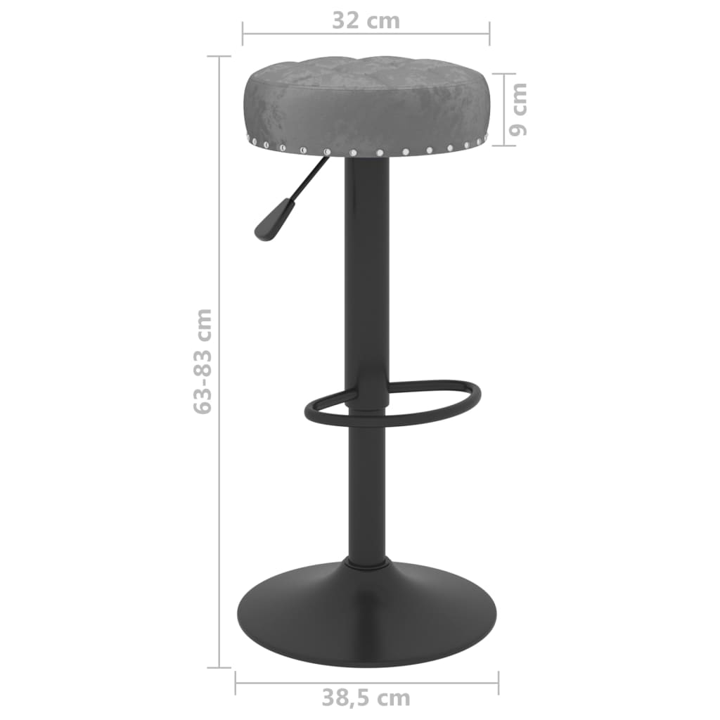 Barhocker 2 Stk. Creme Samt