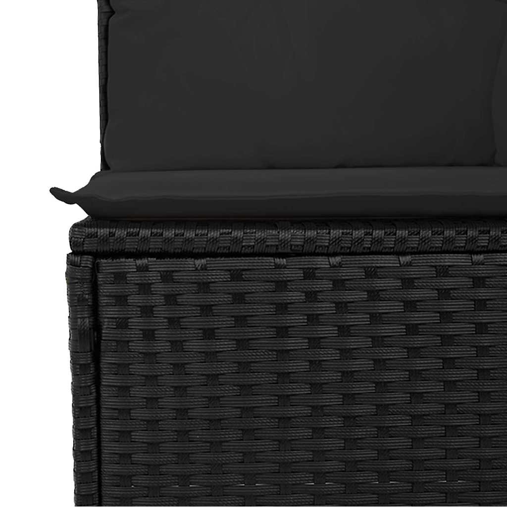 Garten Essgruppe mit Kissen 9 pcs Schwarz und Creme