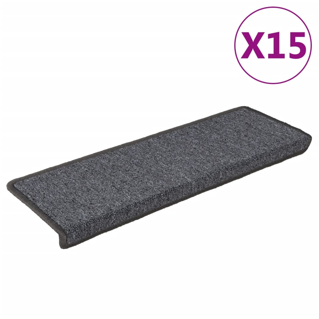 Stufenmatten 15 Stk. 65x21x4 cm Anthrazit Rechteckiger Rand