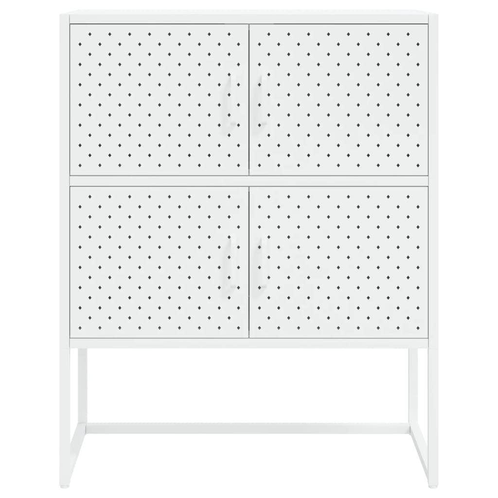 Highboard Schwarz 80x35x135 cm Stahl