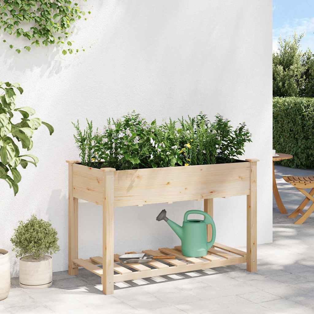 Garten-Pflanzgefäß mit Regal Beige 71 x 37 x 76,5 cm