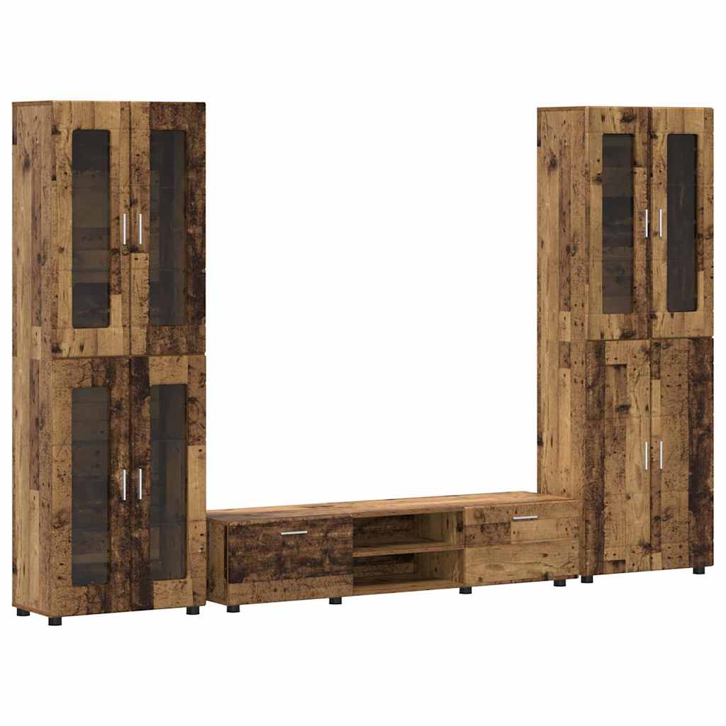 Highboard mit Regal FLORIN Weiß 60 x 35 x 182 cm Holzwerkstoff