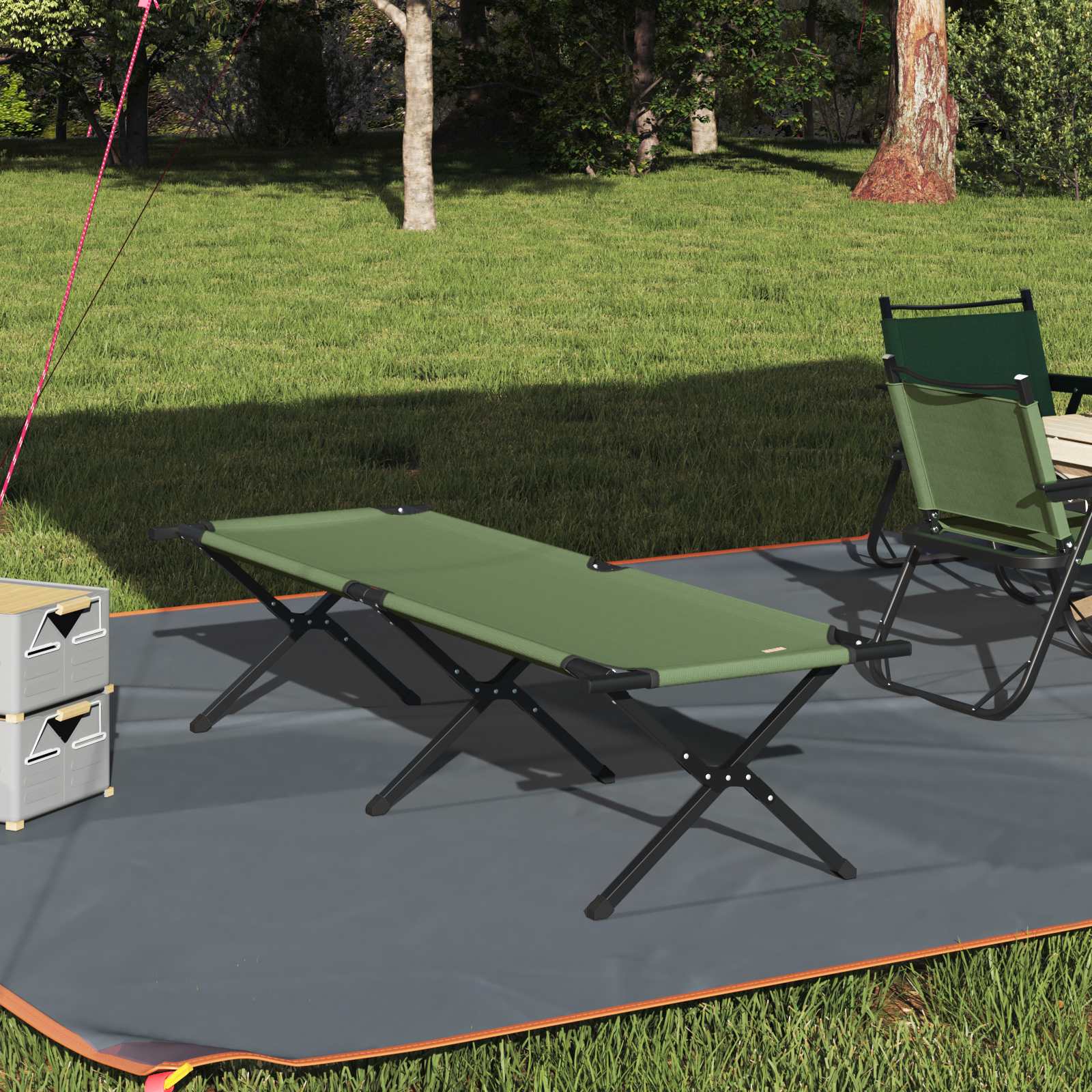 Klapp Schlafbett fürs Camping Blau 193 x 69 x 45 cm