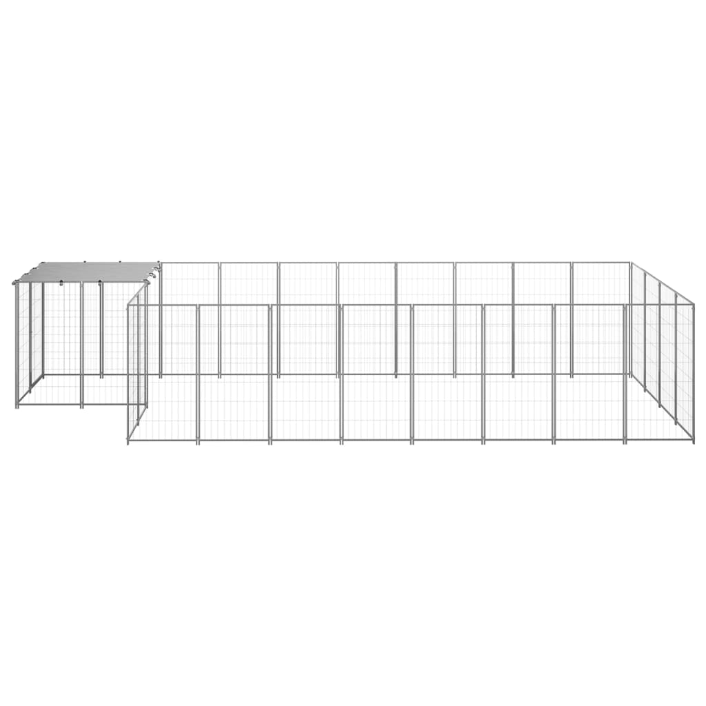 Hundezwinger Schwarz 6,05 m² Stahl
