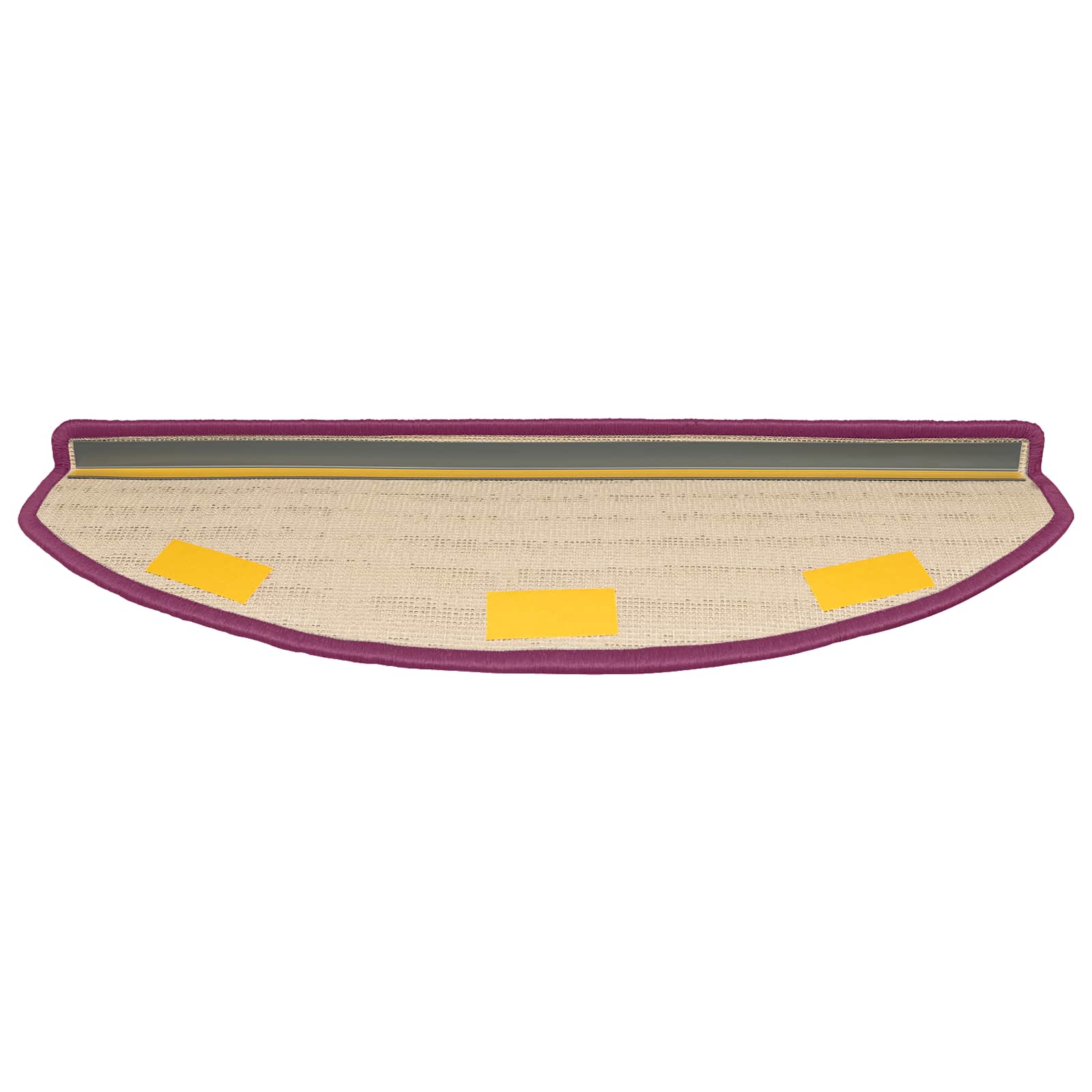 Stufenmatten 15 Stk. 56x17x3 cm Grau Halbrund