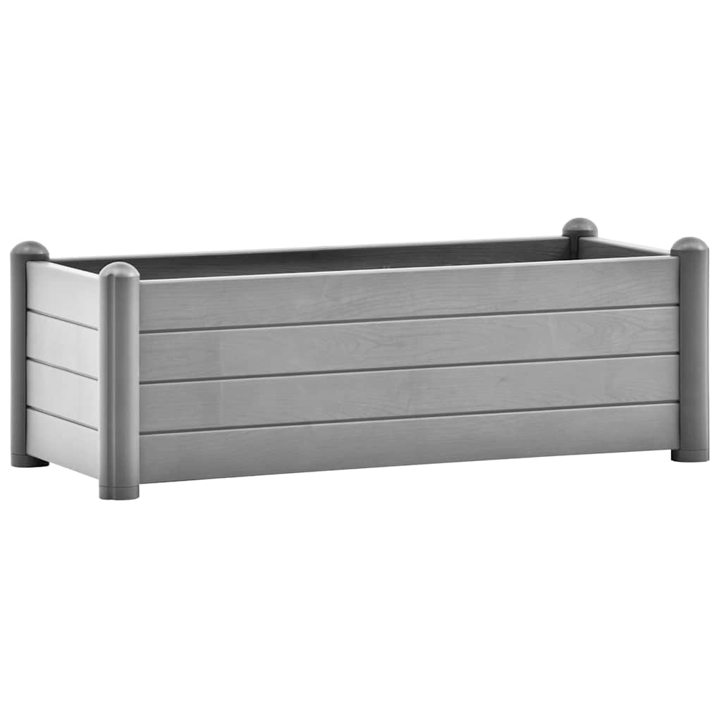 Garten-Hochbeet PP Weiß 43x43x35 cm