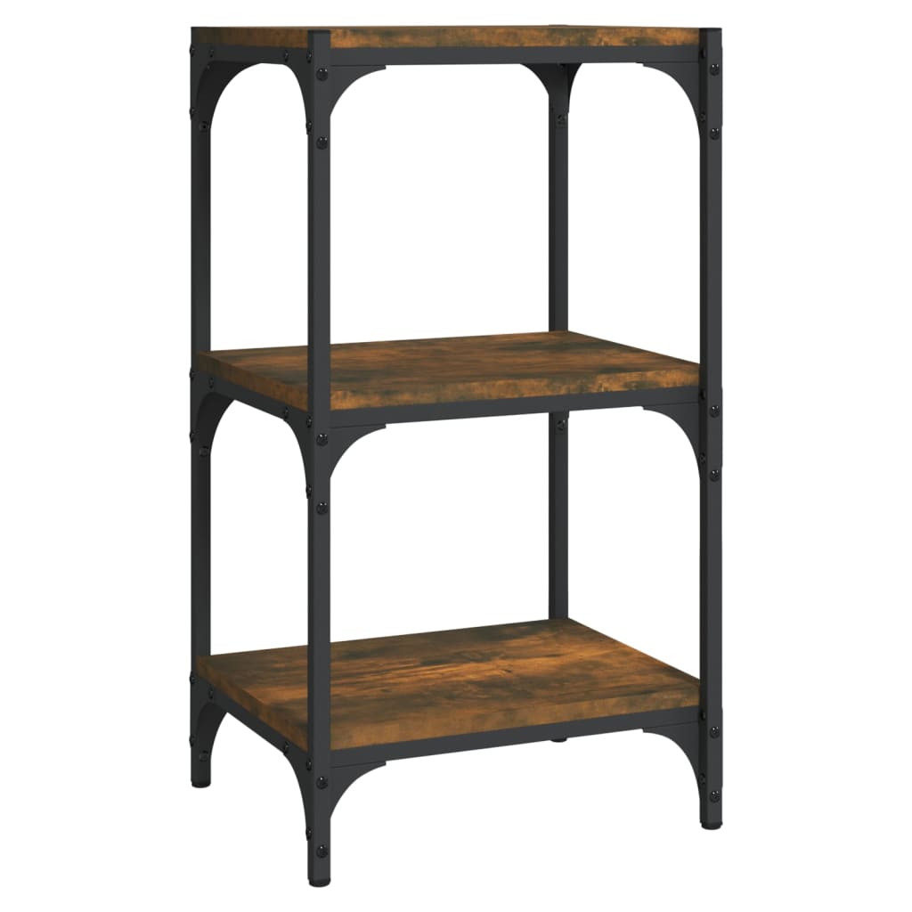 Bücherregal Schwarz 40x33x70,5 cm Holzwerkstoff und Stahl