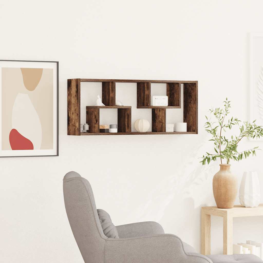 Wandregal Weiß 36x16x90 cm Holzwerkstoff