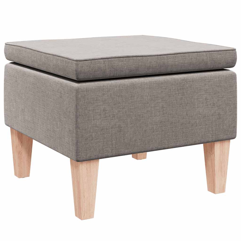 Hocker mit Holzbeinen Weinrot Stoff