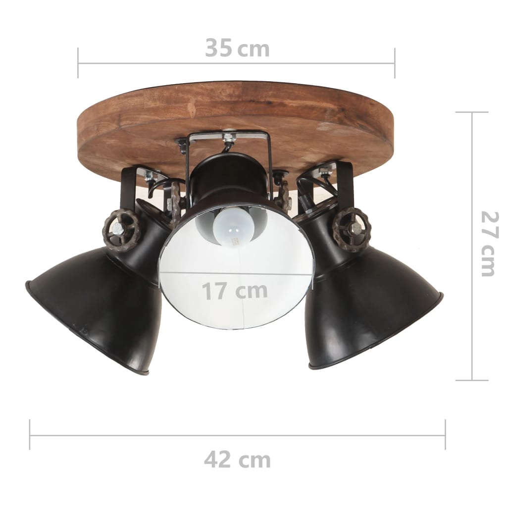Wandlampe Industriestil Silbern 45x25 cm E27
