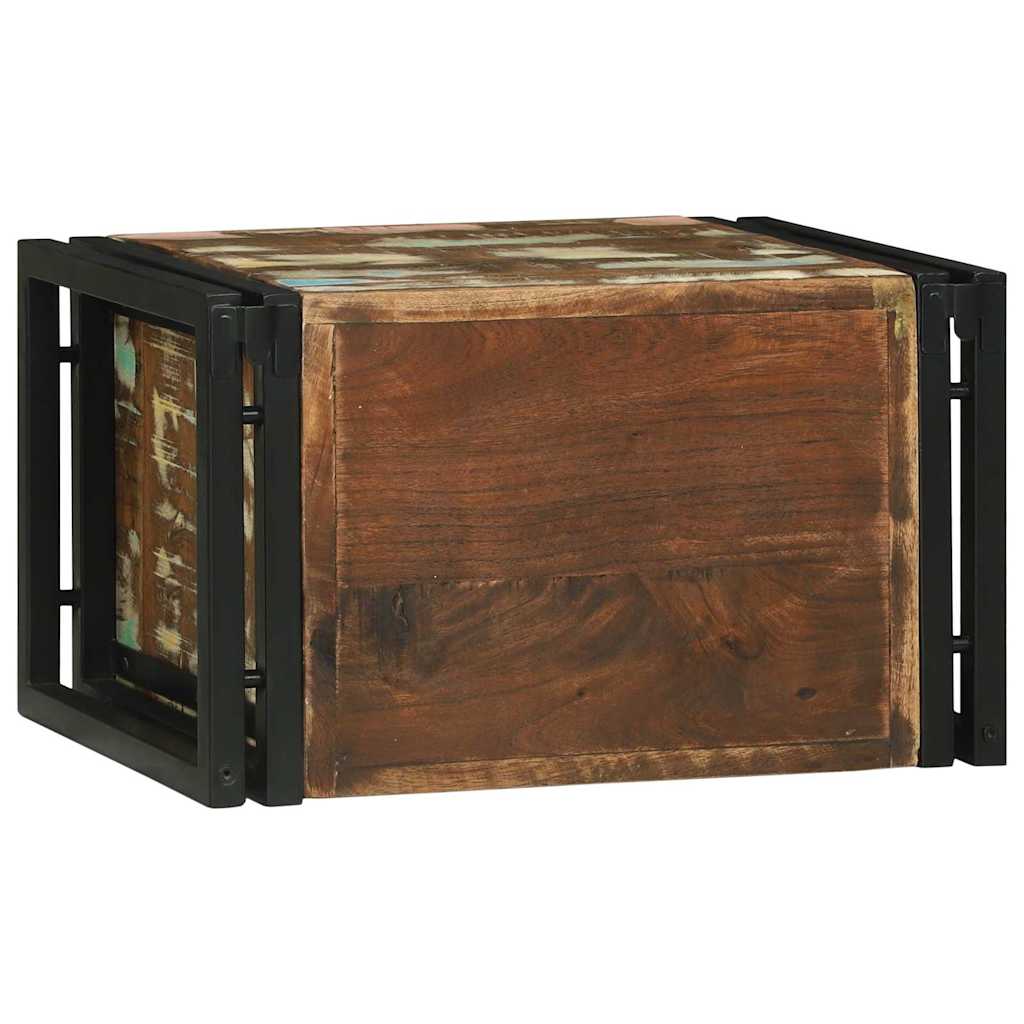 Weinregal Braun und Schwarz 35 x 35 x 39 cm Massivholz Mango