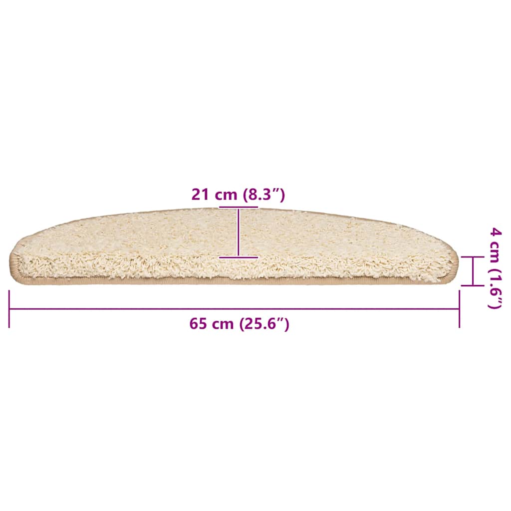 Stufenmatten 15 Stk. 56x17x3 cm Grau Halbrund