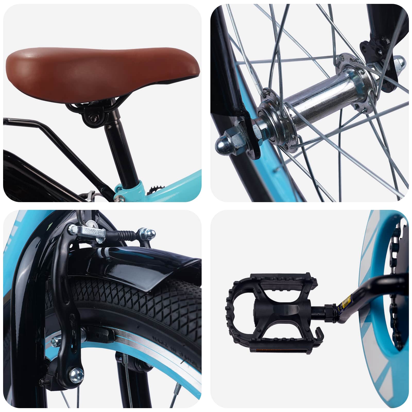 Kinderfahrrad 12 Zoll für 2-4 Jahre alt Himmelblau