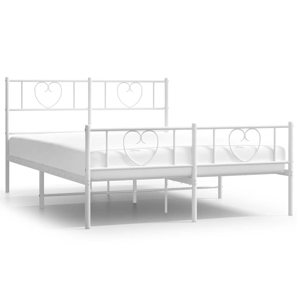 Bettgestell mit Kopfteil Metall Schwarz 100x190 cm