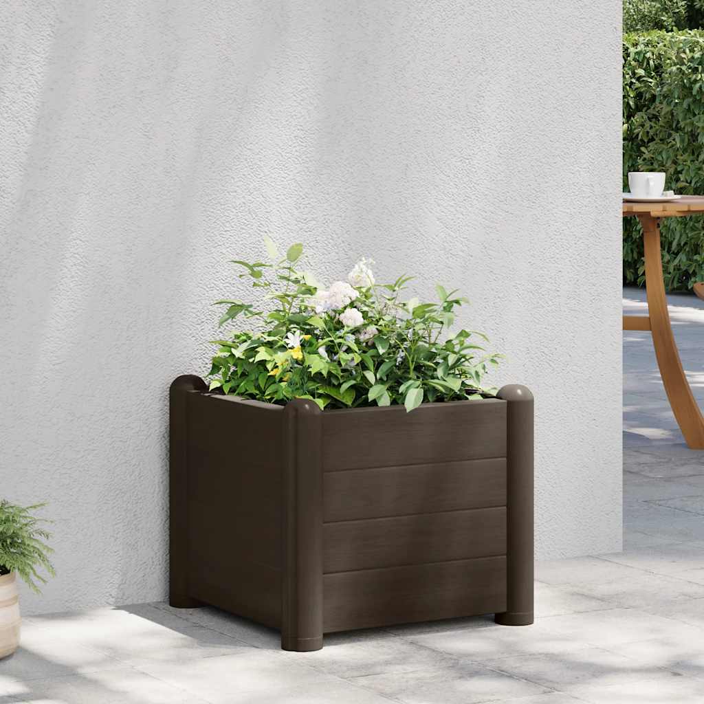 Garten-Hochbeet PP Weiß 43x43x35 cm