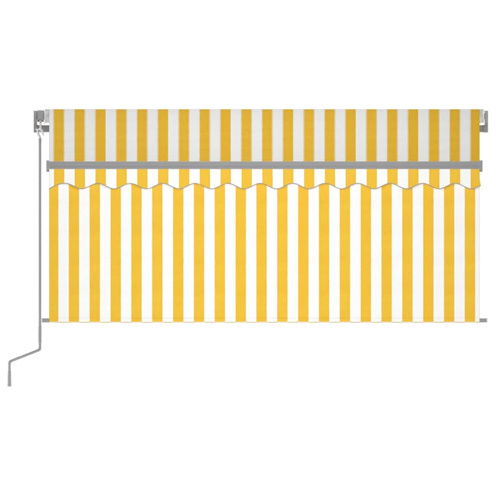 Markise Manuell Einziehbar mit Rollo 3x2,5 m Creme