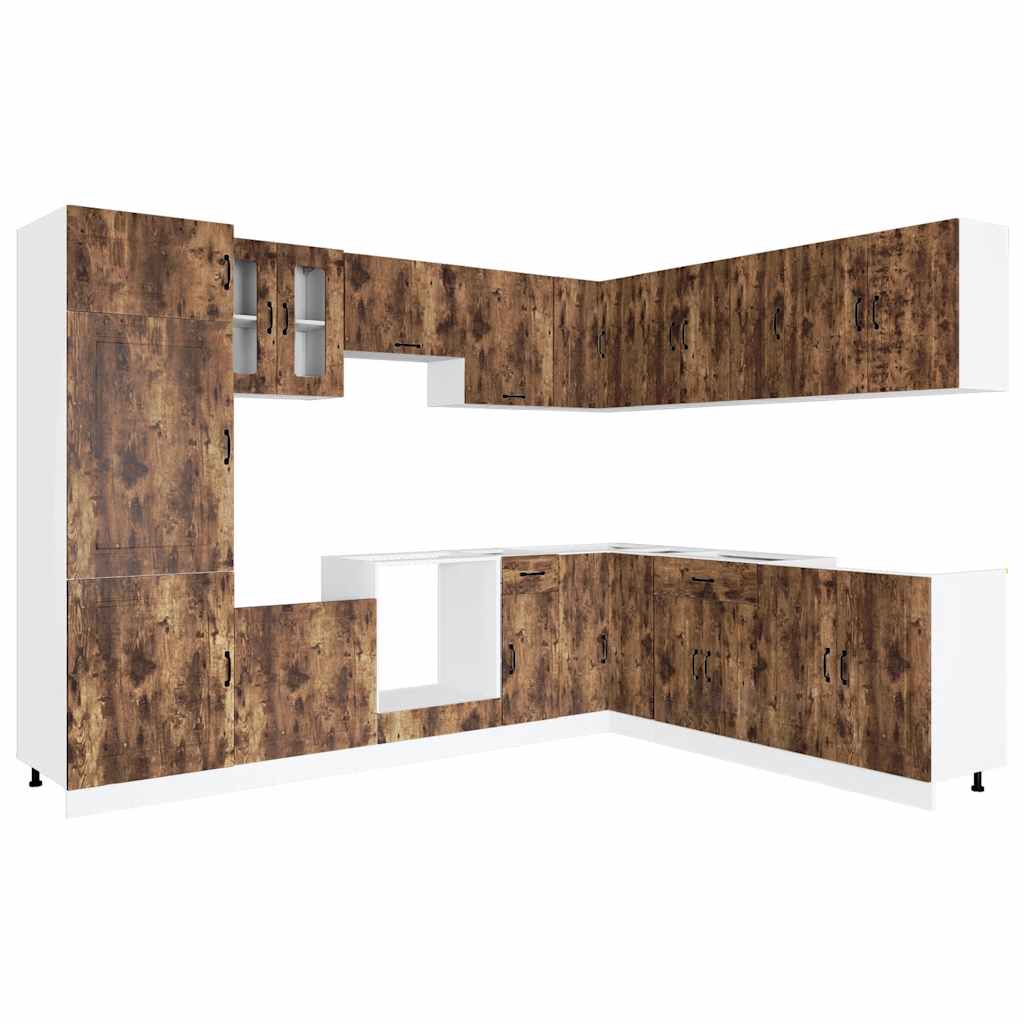 14-tlg. Küchenschrank-Set Kalmar Weiß Holzwerkstoff