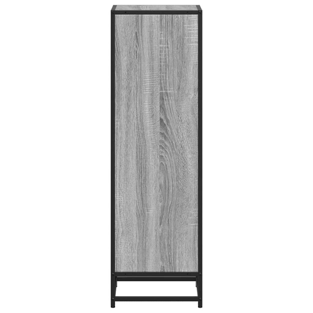 Bücherregal Schwarz 97,5x33x107,5 cm Holzwerkstoff und Metall