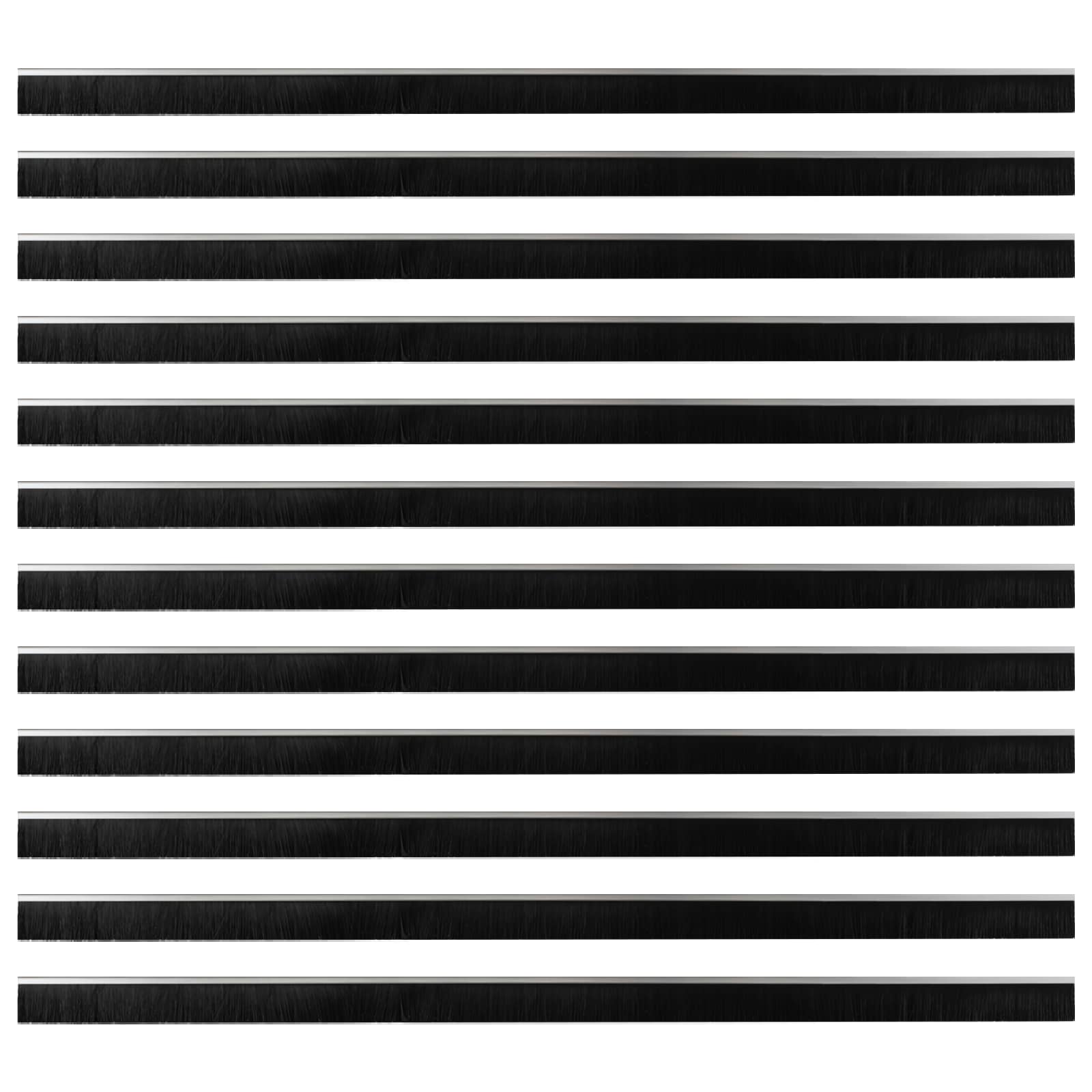 Selbstklebende Türbürstendichtungen 2 pcs Braun 100 cm