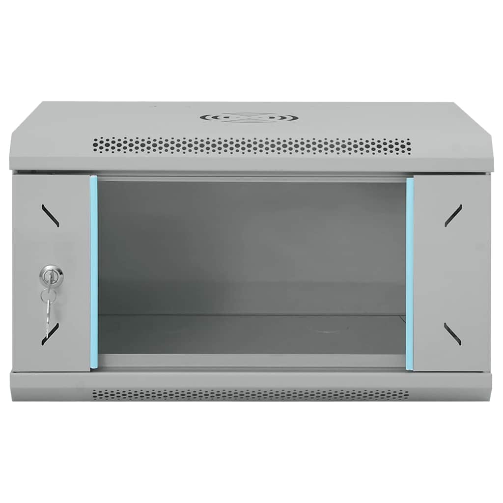 Netzwerkschrank mit Speicher Grau 60 x 45 x 28 cm Stahl