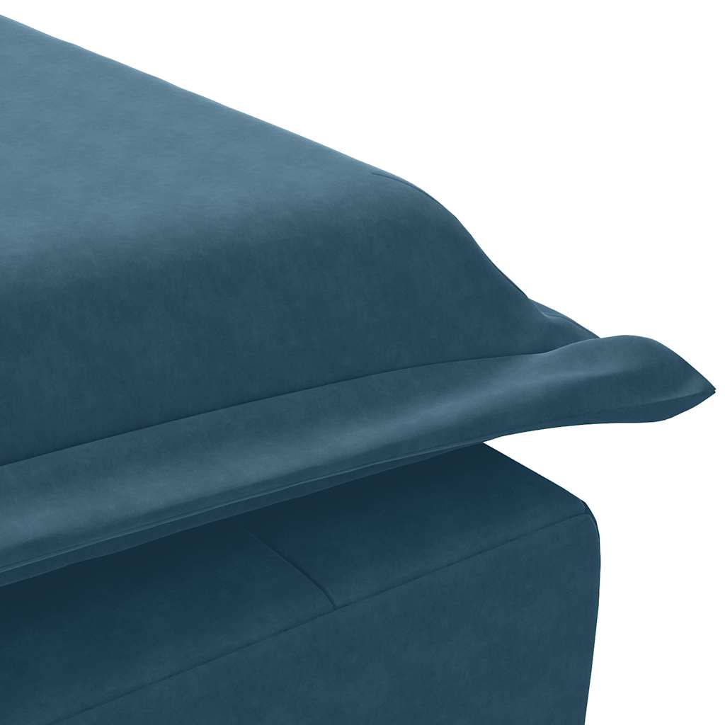 Massage-Chaiselongue mit Nackenrolle Hellgrau Samt