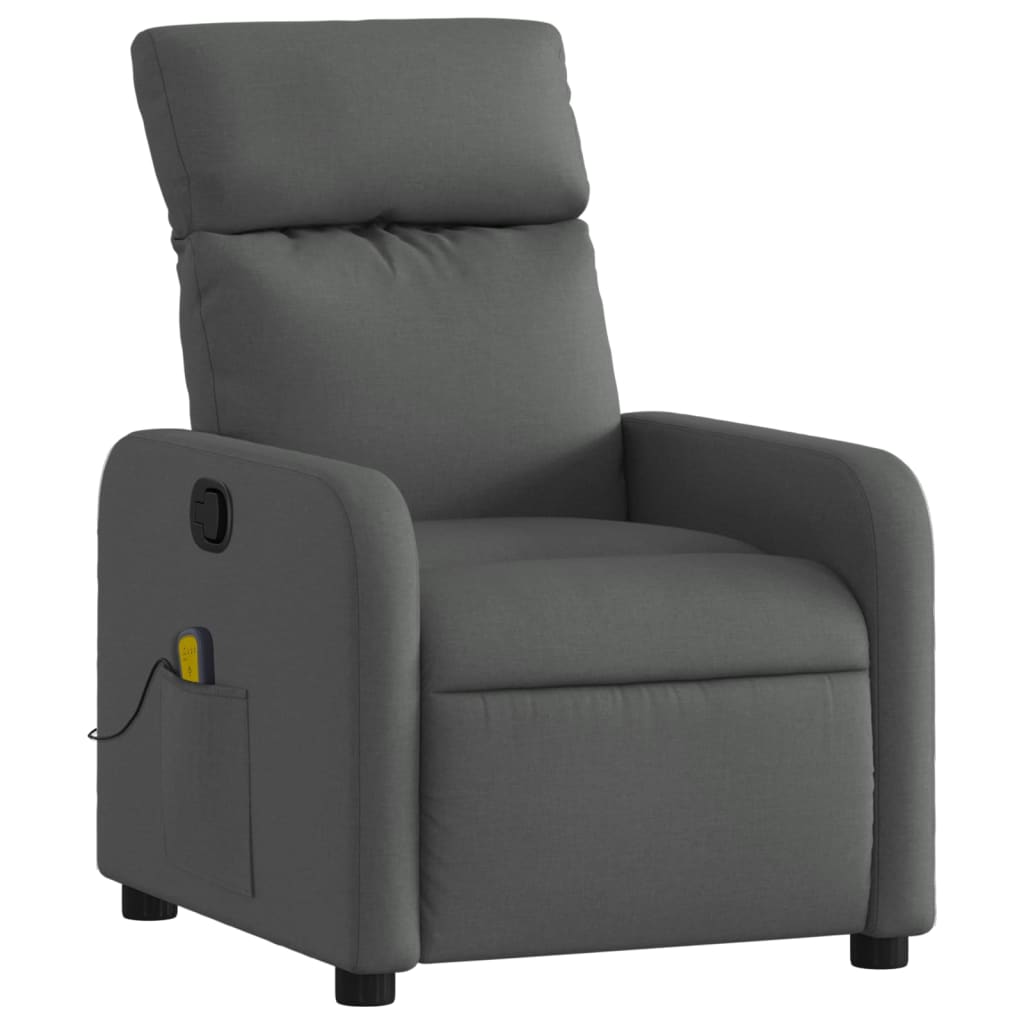 Massage-Relaxsessel Hellgrau Stoff