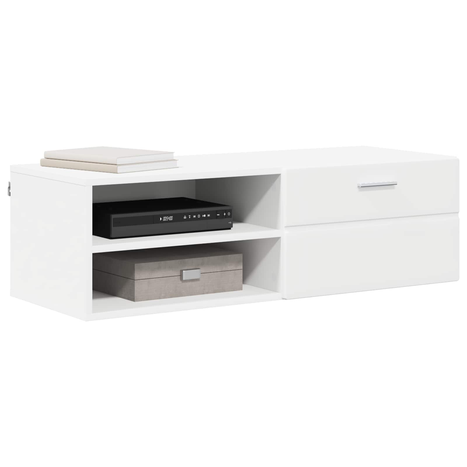 Highboard mit Regal FLORIN Weiß 60 x 35 x 182 cm Holzwerkstoff