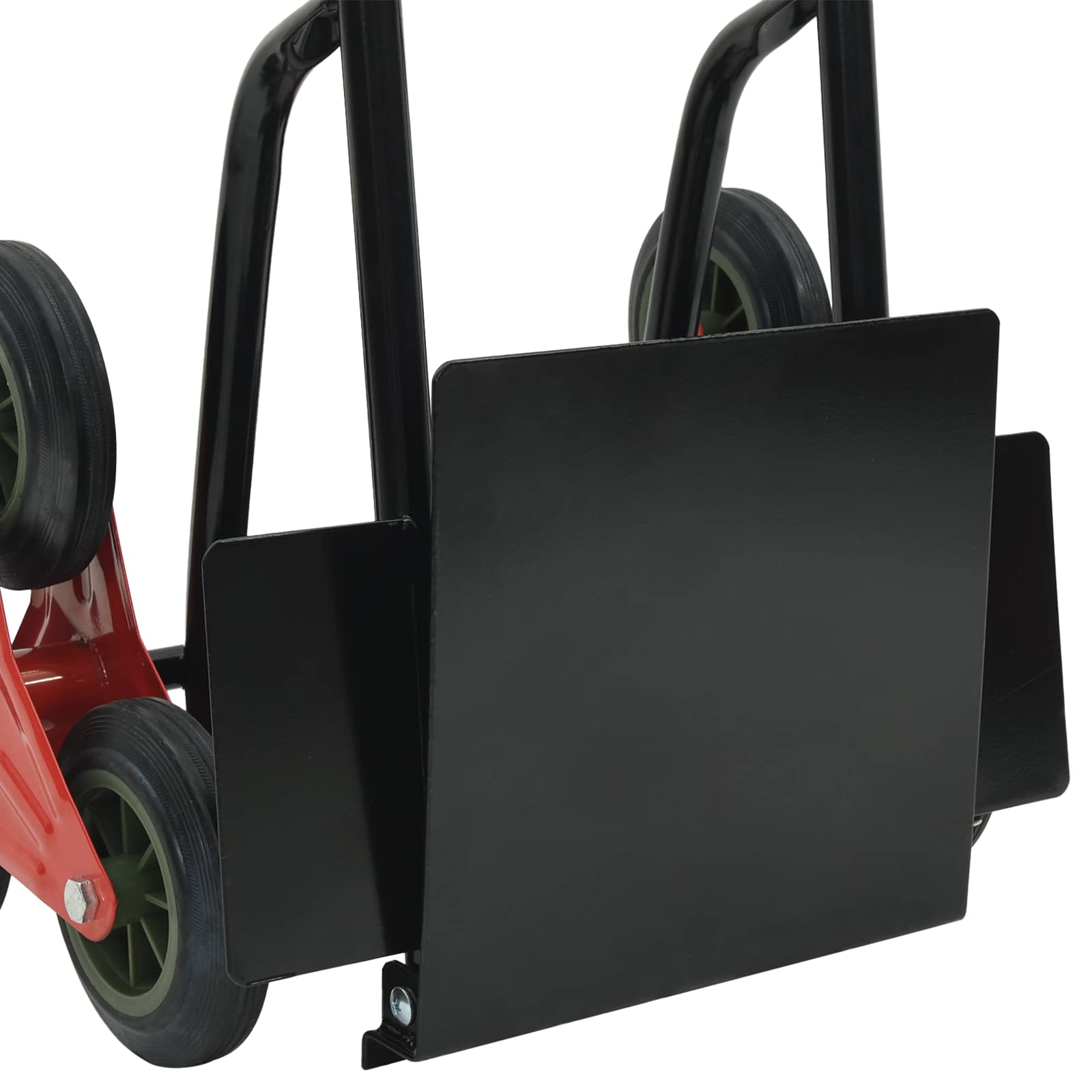Handwagen Schwarz und Rot 64,5 x 49,5 x 114 cm Stahl