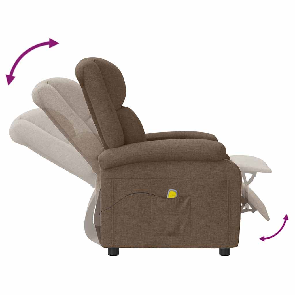 Massagesessel Creme Stoff