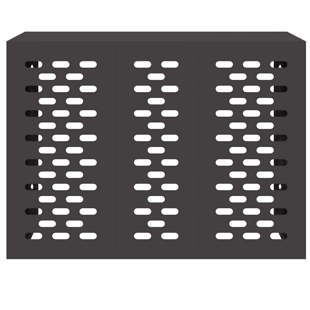Klimaanlagenabdeckung Schwarz 90 x 40 x 60 cm Stahl