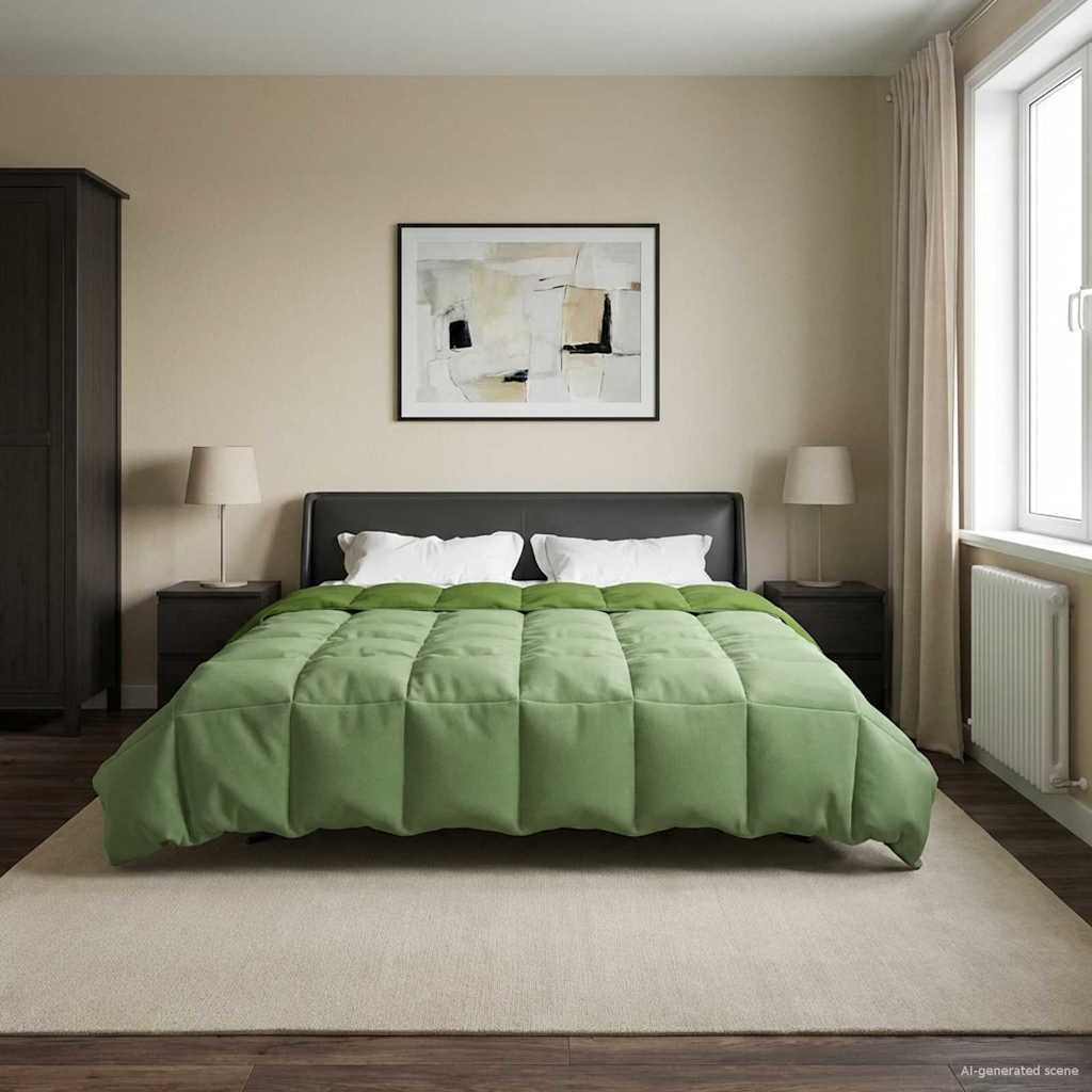 Winterbettdecke Gepolstert Anthrazit 240 x 260 cm Mikrofaser