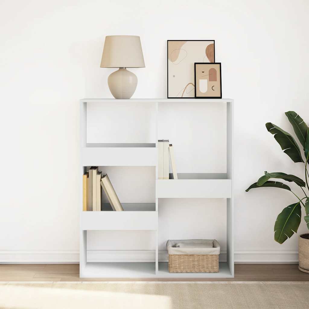 Bücherregal Weiß 100x33x135 cm Holzwerkstoff