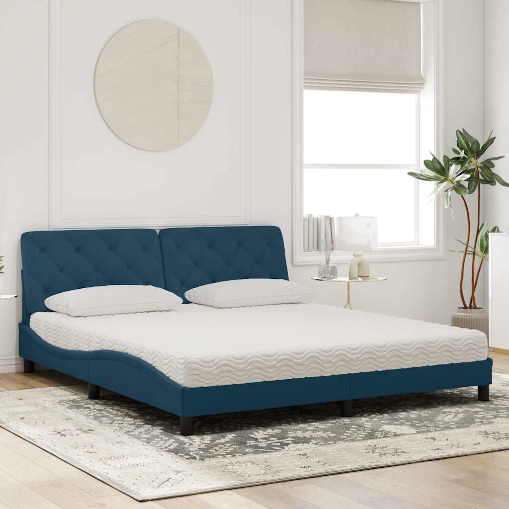 Bett mit Matratze Hellgrau 80x200 cm Samt