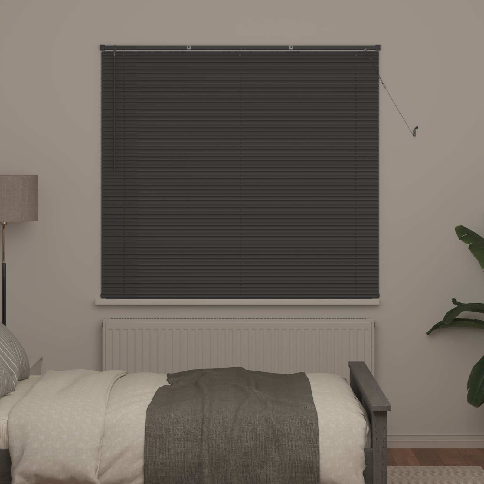 Jalousie Silber Grau 150 x 40 cm 25 mm PVC