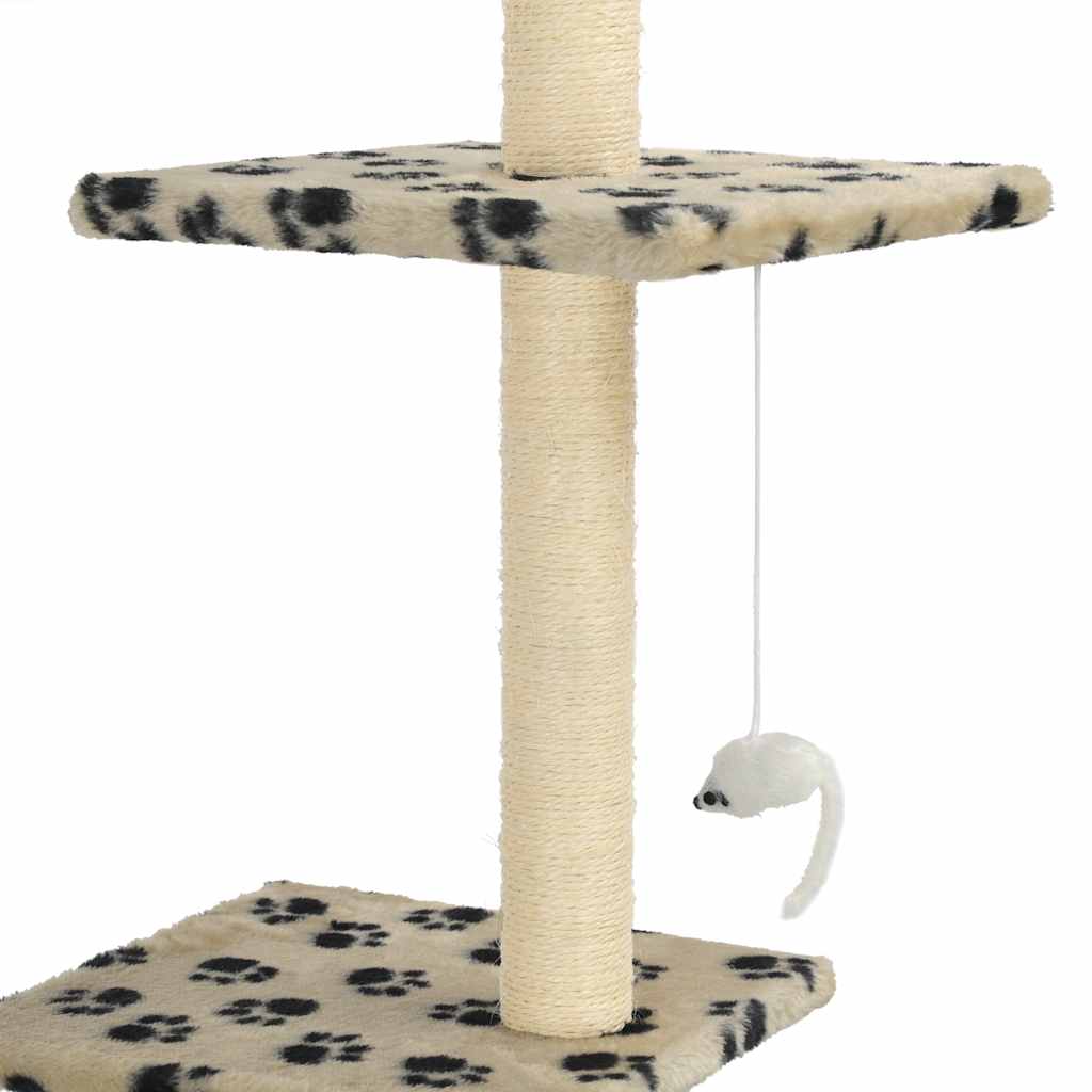 Katzenbaum mit Sisal-Kratzsäulen 260 cm Grau