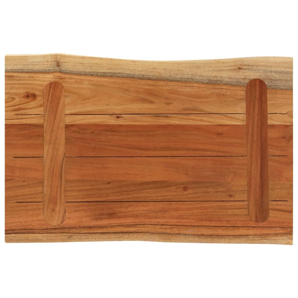 Tischplatte 40x40x2,5 cm Rechteckig Massivholz Akazie Baumkante