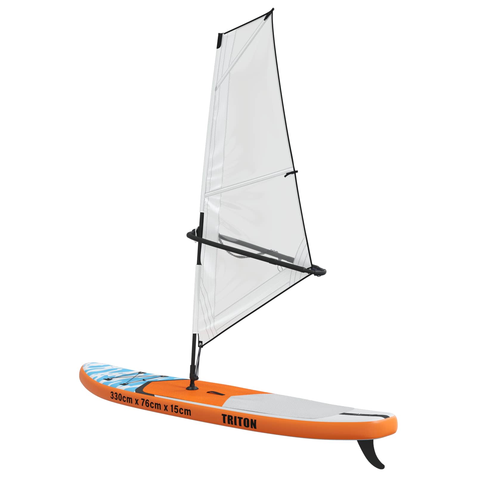 Aufblasbares SUP-Board mit Segel HYDROS 330 x 76 x 15 cm Türkis
