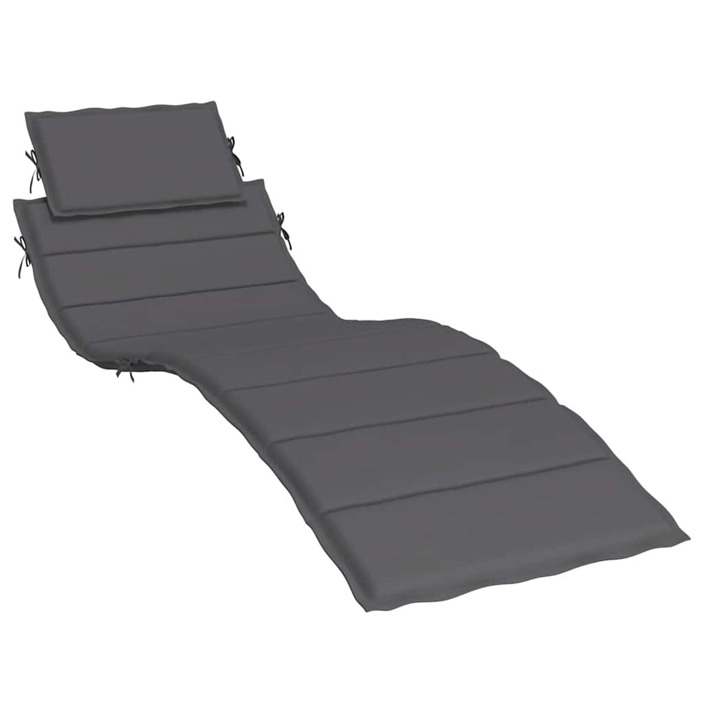 Sonnenliegen-Auflage Grau 186x58x4 cm Oxford-Gewebe