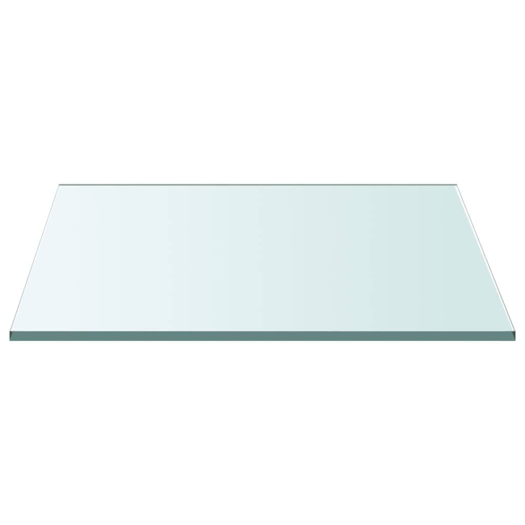 Tischplatte aus gehärtetem Glas quadratisch 700x700 mm