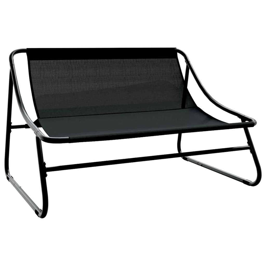 gartenmöbel mit Kissen 2 pcs Schwarz 60,5 x 81 x 71 cm
