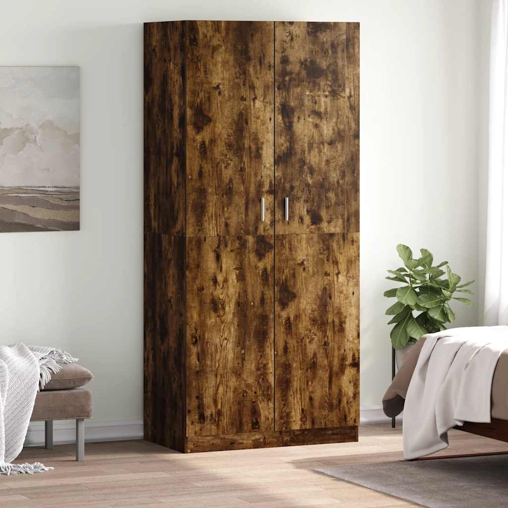 Kleiderschrank Weiß 90x52x200 cm Holzwerkstoff