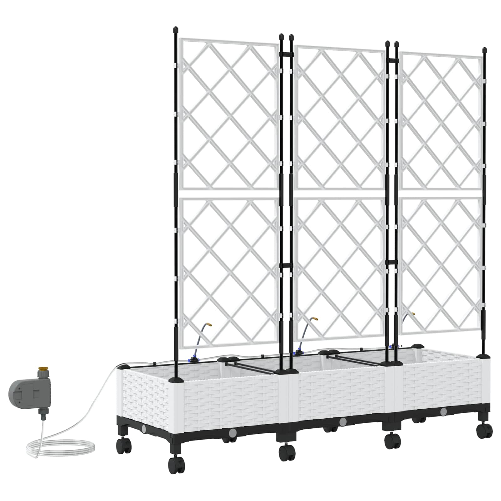 Garten-Pflanzgefäß 4 Stk. Braun 160 x 40 x 22 cm PP
