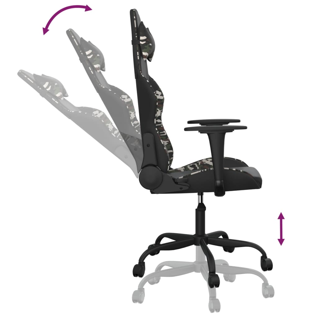 Gaming-Stuhl mit Massagefunktion Schwarz und Rot Kunstleder