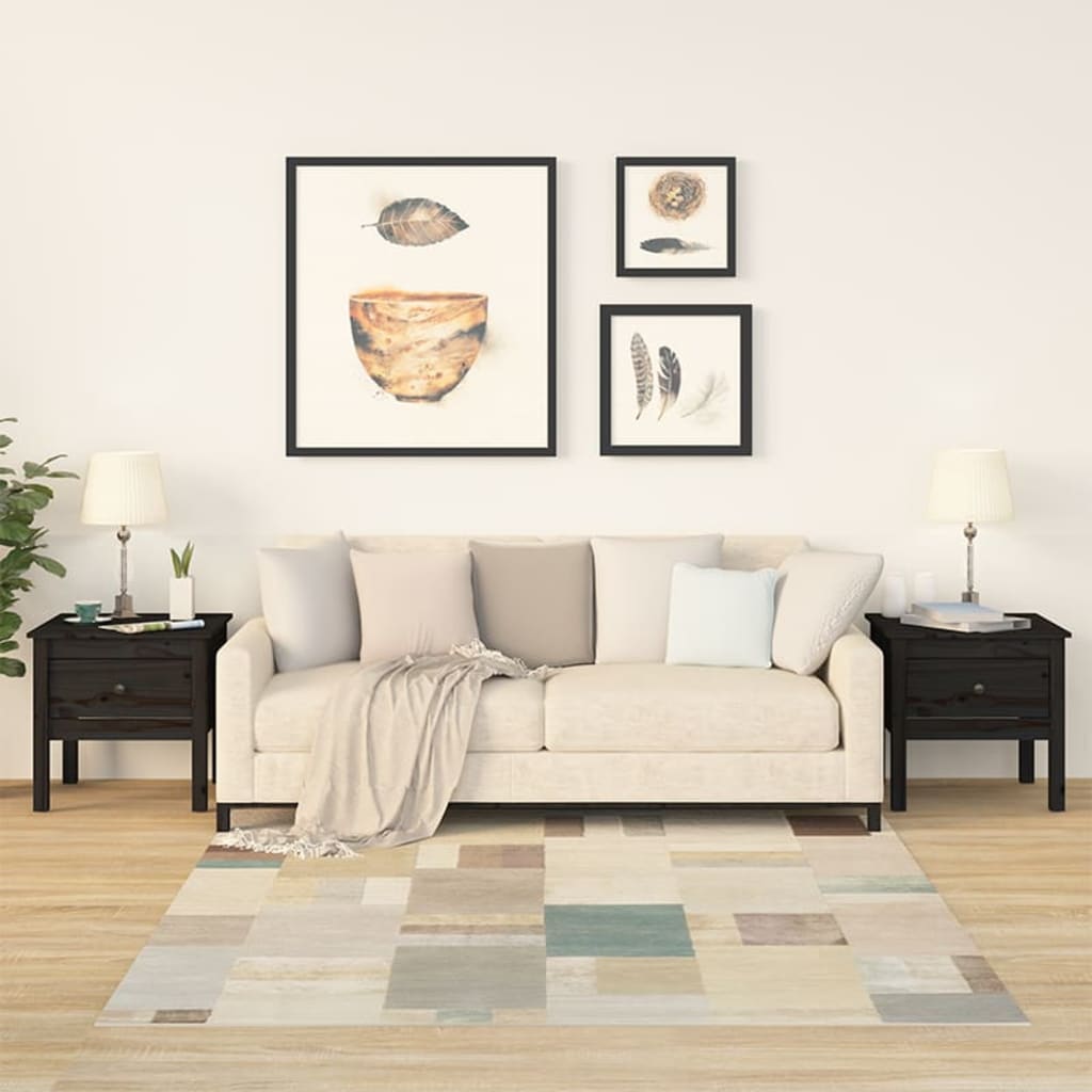 Beistelltische 2 Stk. 40x40x39 cm Massivholz Kiefer