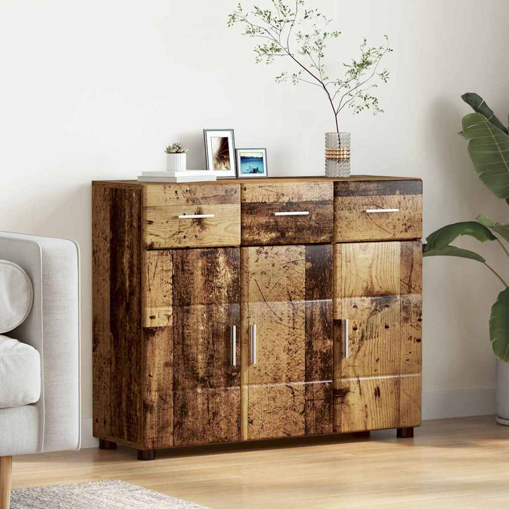 Highboard mit Regal FLORIN Weiß 60 x 35 x 182 cm Holzwerkstoff